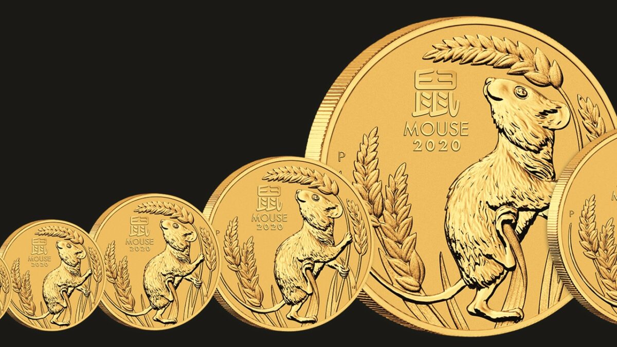 Perth Mint 2020 Lunar Mouse 1/20 oz Gold Coin
