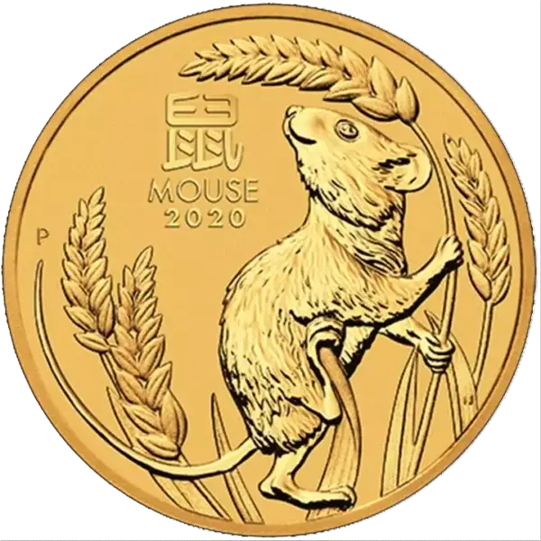 Perth Mint 2020 Lunar Mouse 1/20 oz Gold Coin