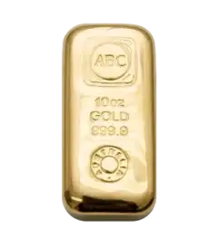 10oz ABC Bullion Cast Bar Gold