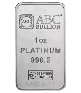 1oz ABC Platinum Minted Tablet Platinum