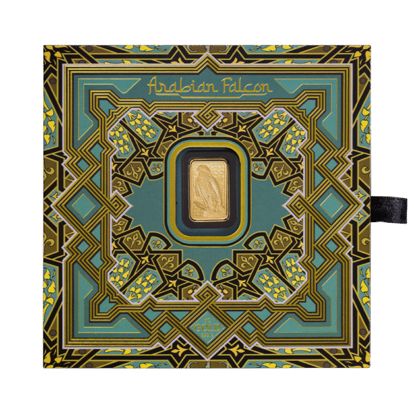 Arabian Falcon 5g Pure Gold Bar with Pendant Frame