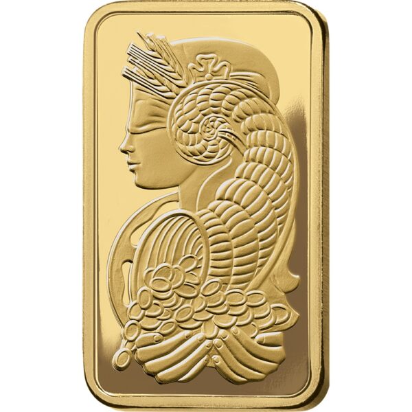 Lady Fortuna™ Gold Minted Bar - 10oz