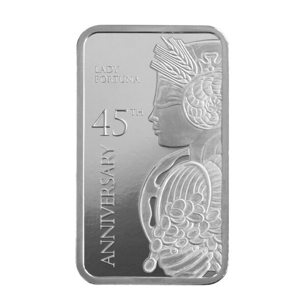 Lady Fortuna™ 45th Anniversary 1oz Silver Bar