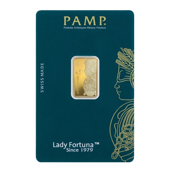 Lady Fortuna™ 45th Anniversary 5g Gold Bar