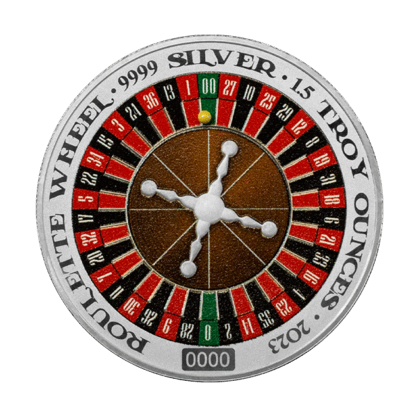 1.5oz Silver Roulette Wheel Spinning Coin